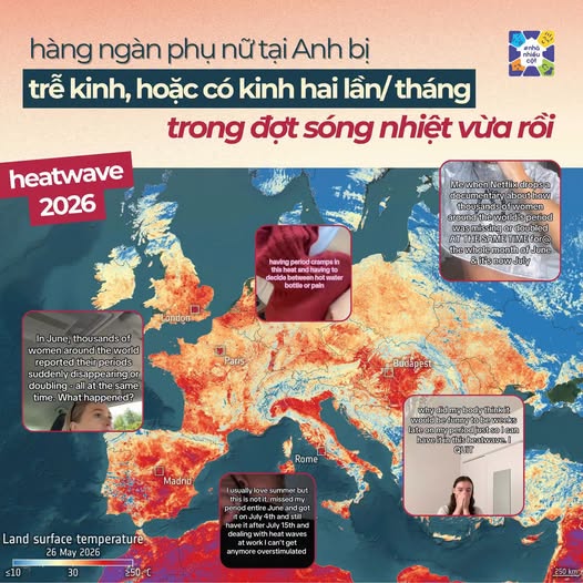 HÀNG NGÀN PHỤ NỮ TẠI ANH BỊ TRỄ KINH, LỠ KINH, HOẶC CÓ KINH 2 LẦN MỘT THÁNG TRONG ĐỢT SÓNG NHIỆT VỪA RỒI 1 752268289_1702940100823919_8884297215397493496_n